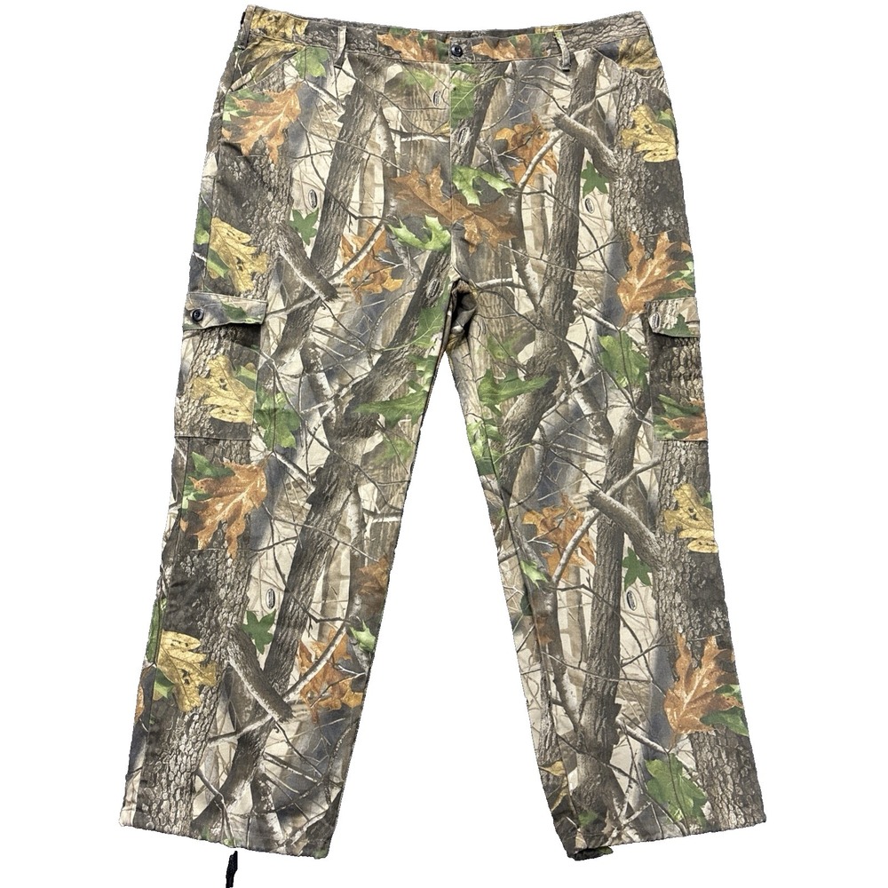 VTG Liberty Camo Cargo Pants Mens 3XL 50-52X33 Realtree Hardwood Hunting Outdoor